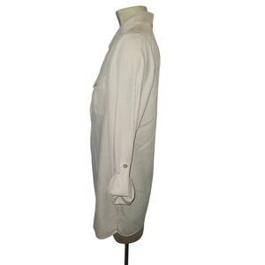 Chicos Light Pink Button-Up Shirt Roll-Tab Sleeves Two Front Pockets flowy beach